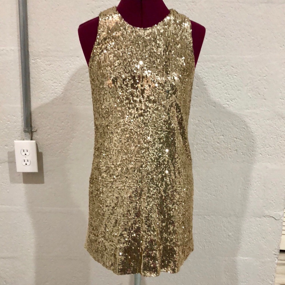 TORY BURCH GOLD DRESS